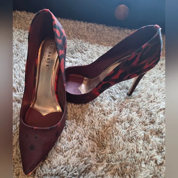 Ted Baker Red and Black Women's Heels - Picture 1 of 3